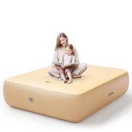 KNUO Queen Air Mattress with Infinite Fiber Structure – 1000LBS Support, 16in Thick, 30-Day Continuous Use, Luxury Flat Comfort Inflatable Air Bed, Perfect for Camping & Home Guests