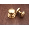Infinity Decor Polished Brass Victorian Round MORTICE Door KNOBS Pair