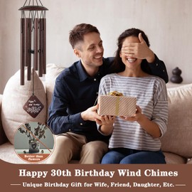 Doopeer 30th Birthday Gifts for Women, 32” Wind Chimes 30 Year Old Birthday Gifts for Her Sister Daughter Friend