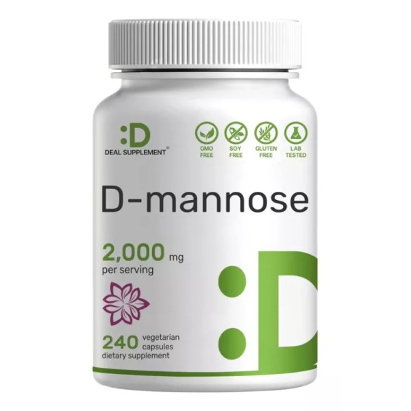 Deal Supplement D Mannose 2000mg Salud Urinaria (240 Caps Veganas) Americano