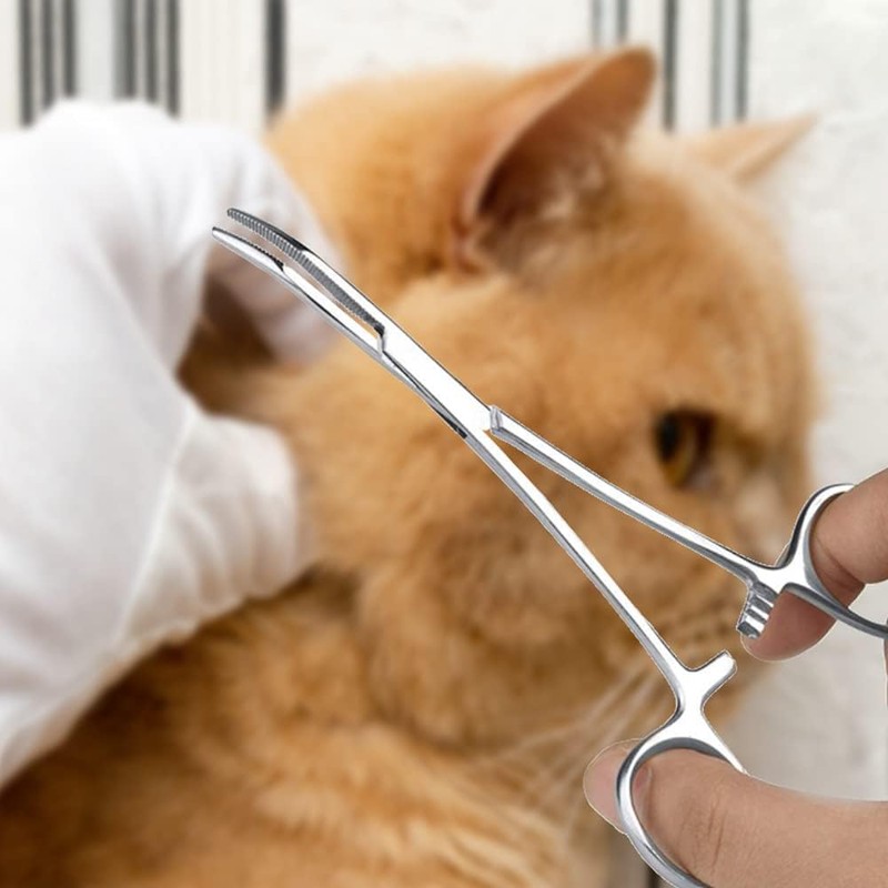 YFFSFDC フォーセップ 鉗子 鈎外し 錆びにくいステンレス製 針はずし プライヤー 釣り道具 ペット耳の毛抜き用 手芸用かんし