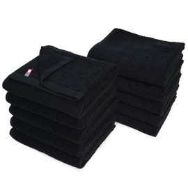 mc-ft10 Beauty Series Imabari Towels, Commercial Use, Face Towels, Set of 10, Murakami Towels, M Color, 13.4 x 33.9 inches (34 x 86 cm), For Beauty Salons, 100 Colors, Lightweight Thin (No.01, Black)