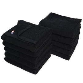 mc-ft10 Beauty Series Imabari Towels, Commercial Use, Face Towels, Set of 10, Murakami Towels, M Color, 13.4 x 33.9 inches (34 x 86 cm), For Beauty Salons, 100 Colors, Lightweight Thin (No.01, Black)