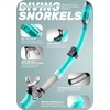 CAPAS Snorkel Mask Fins Set, Travel Size Snorkeling Gear for