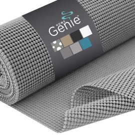HOME GENIE Slip Resistant Drawer and Shelf Liner, Non Adhesive Roll, 17.5 Inch x 20 FT, Durable and Strong, Grip Liners for Drawers, Shelves, Cabinets, Pantry, Storage, Kitchen and Desks, Soft Gray