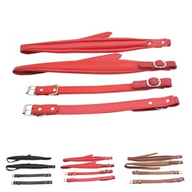 MUINS Accordion Shoulder Strap Harness PU Leather Belt for Adult Musicians, Comfortable Durable Acordeon Accessories (red)