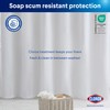 CLOROX 2-in-1 Bathroom Shower Curtain Liner, Durable Fabric, Weighted Magnets