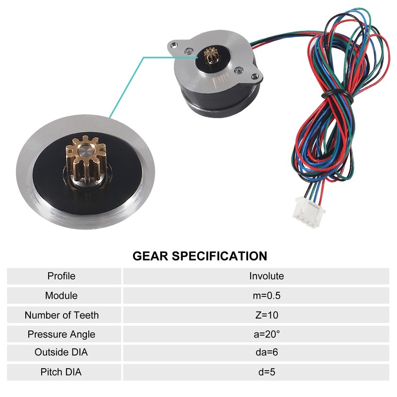 AITIAO 36mm Motor Extruder Stepper Motor Round Body 3D Printer