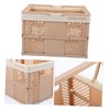 IWOWHERO Picnic Basket Portable Storage Bins Foldable Crate Stacking Basket
