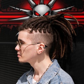 OIDEA Skull Claw Huggie Hoop Earrings: Gothic Non-pierced Ear Cuffs Hinged Clip-on Cartilage Ear Clips Stainless Steel Fake Earrings Jewelry Gifts for Mens Womens