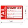 PACK4YA Pat Safety Test Sticker, 250pcs 25x41 mm Pat Test