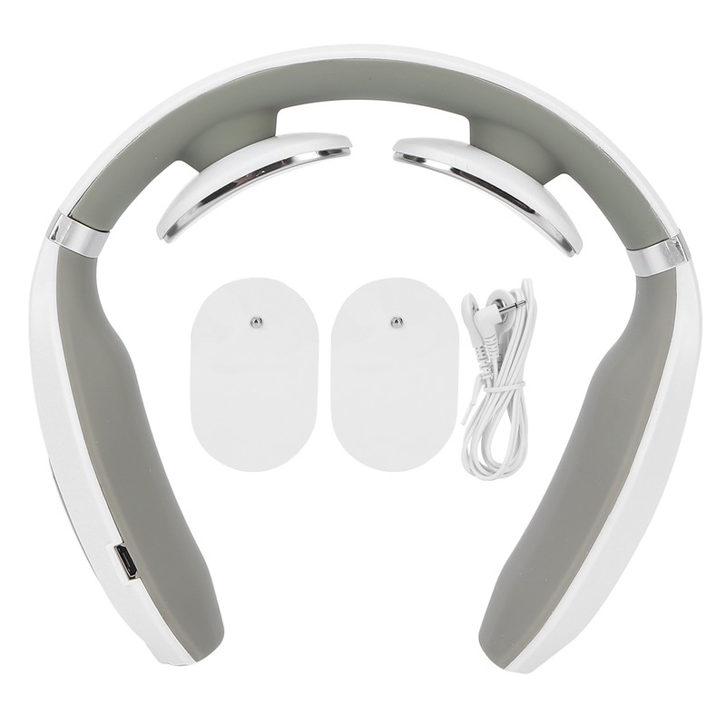 Smart Neck Massager Intelligent Electric Pulse Vertebra Cervical Massager RelaxerWhite