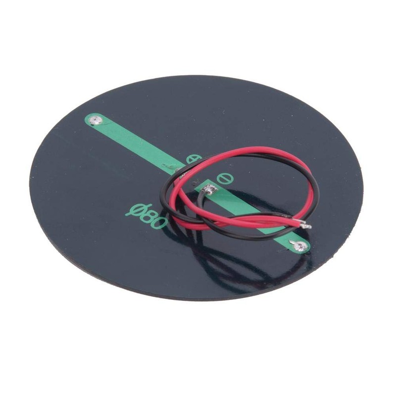 T best 4Pcs High Efficiency Round Solar Panel, 6V 80MM