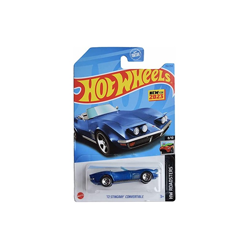 Hot Wheels '72 Stingray Convertible, HW Roadsters 8/10 [Blue] 132/250
