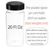 Hacaroa 16 Pack 20 Fl Oz Plastic Spice Jars with