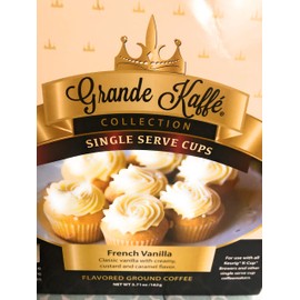 Grande Kaffe Collection French Vanilla Coffee 18 count Single Serve Cups
