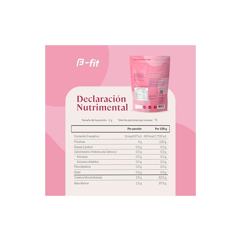 B-FIT Creabet, Creatina Monohidratada y Beta Alanina, 300g