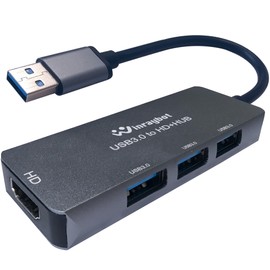 USB to HDMI Adapter,USB hub with HDMI,USB 3.0 to HD,HDMI to USB Adapter for Monitor,USB hub for Laptop with HD Supports Mac & Windows