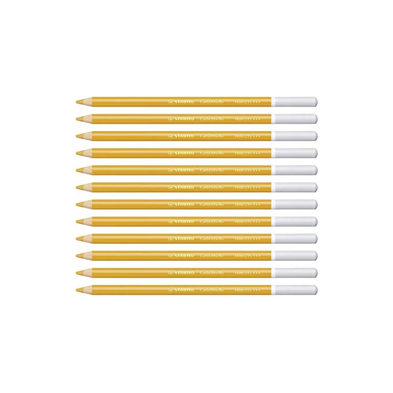 STABILO 1400/215"Carb0thello Chalk-Pastel" Colouring Pencil - Indian Yellow (Pack of