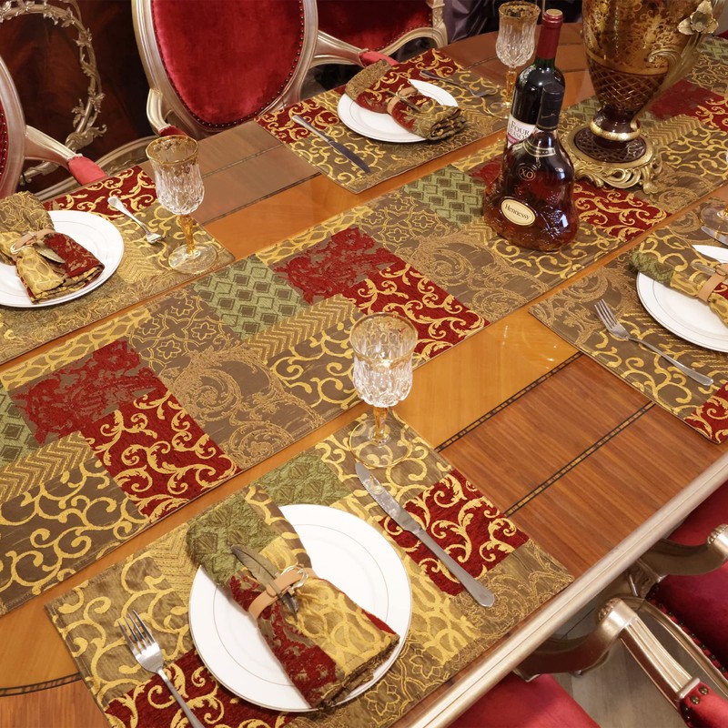 TOPLUXE Placemats 30x45cm, Table Mats for Dining Room/Restaurant/Banquet/Festival Decoration (Set