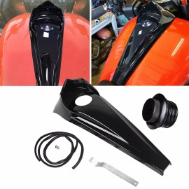 Dose not apply Black Dash Fuel Console Gas Tank Cap Cover For Harley Electra Street Glide 08-23