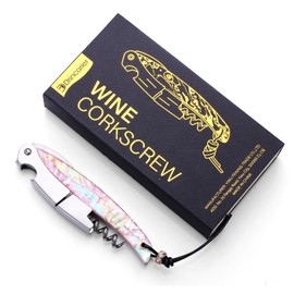 Drincarier Shell Handle Waiter Corkscrews-Wine Openers,Corkscrew Bottle Openers,3-in-1 Wine Key Tool With Foil Cutter & Dual Hinge Fulcrum - Waiters Corkscrew…