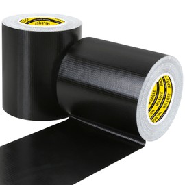 MILEQEE 2Pack Duct Tape Heavy Duty Single Sided, Strong Adhesive High Strength, Waterproof Mesh Tape for Indoor Outdoor Repairing Sealing Bonding, Easy Use Hand Tearable, 3.15 Inch x 33 Feet, Black