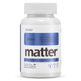 Matter Diaria Men, Multivitaminico Hombre con Quatrefolic®, Albion®, TRAACS®, Ferrochel® y Bitartrato de Colina, Apoya la Energía Celular, Vitalidad y