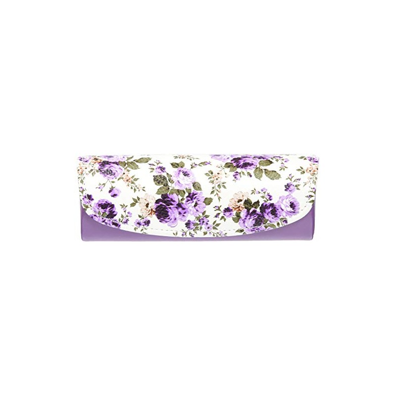 Nagoya Glasses 2160-03 Pastel Purple Compact Rose Pattern Stylish Semi-Hard