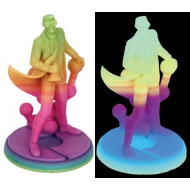 Polymaker Panchroma PLA Filament, Gradient Luminous Rainbow 1.75mm 3D Printing Filament, 3D Printer PLA Filament, Fit Most FDM 3D Printers, 1kg Spool (2.2lbs)