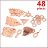48pcs Bolt Welding Kit Accessories Straight Twisted Dent Rings Hook