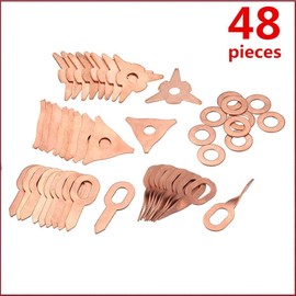 48pcs Bolt Welding Kit Accessories Straight Twisted Dent Rings Hook Washer Round Star Pad Uni Spotter Starter Kit