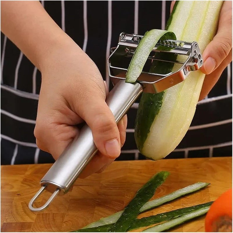 Pelador 4 en 1 de Cocina GENTERUN – Acero Inoxidable,