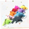 Toyvian Pack of 5 Dolphin Pendants Plush Dolphin Pendant Bag