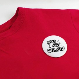 77mm 'Arthritis Greeting' Large Button Pin Badge (BB00038172)