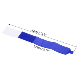 PATIKIL 47cmx5.5cm Ski Strap Fasteners, 2 Pack Adjustable Carrier Strap Ski Wraps Ski Accessories for Skis and Pole, Blue
