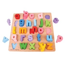 Bigjigs Toys Chunky Alphabet Puzzle (Lowercase) - Educational Jigsaw
