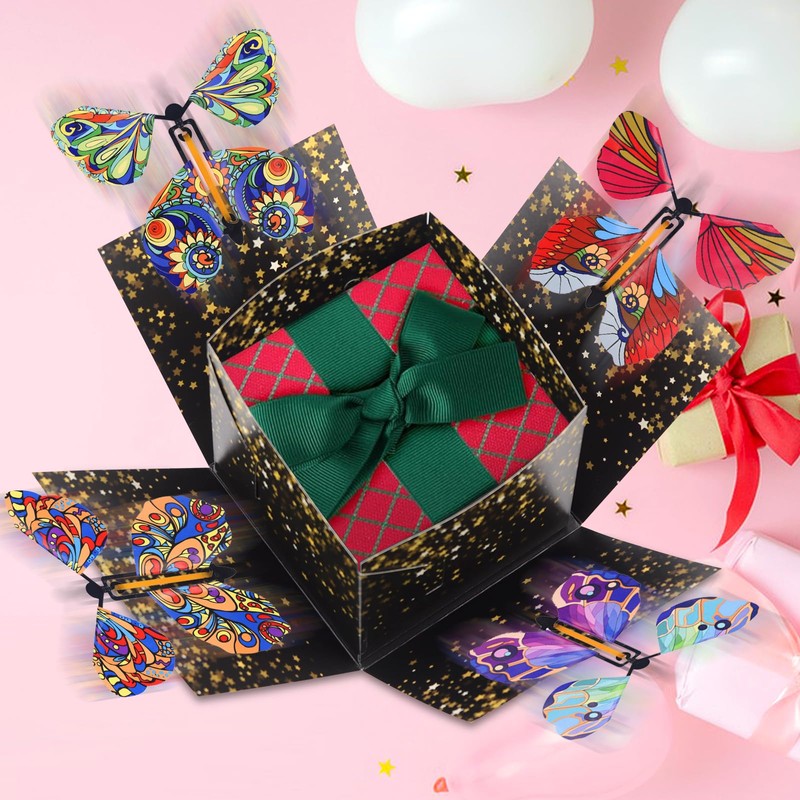 Rierousy Surprise Gift Box, Butterfly, DIY Explosion Box, Small, Explosion