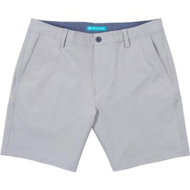 Tori Richard Mens Standard Fit Surf N Turf Performance Shorts, Light Grey