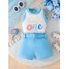 EVERGIFTKIDS Baby Girl Clothes Summer Sleeveless Sweet One Top &