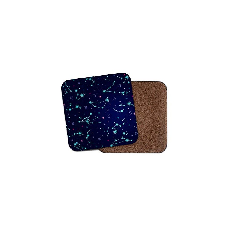 1 x Star Constellations Cork Backed Drinks Coaster - Astronomy