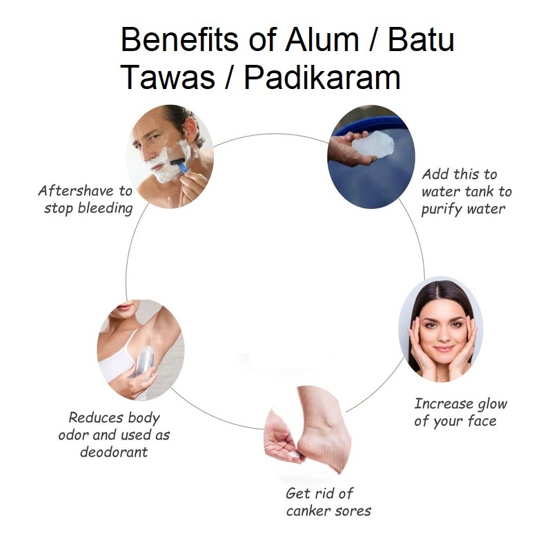 Sharmi Mart Potash Alum Stone - Batu Tawas - Padikaram