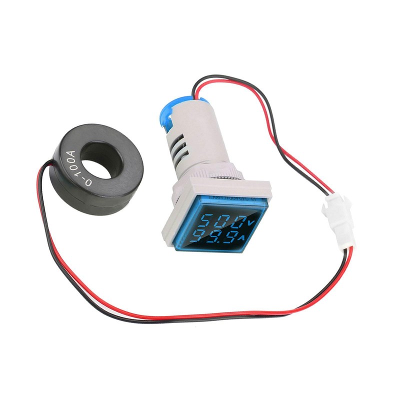 LED Digital Display, Voltage Tester 60-500V 0-100A AC Volt, Volt