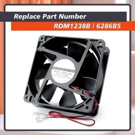 Mhrxusd RDM1238B Chassis Cooling Fan Compatible with Norcold RV 2118 Series 1200 1210 N1095 N61X Refrigerators, Replace 628685 Fridge External DC Fan DC12V 0.40A 2 Wire Brushless Inverter Cooling Fan