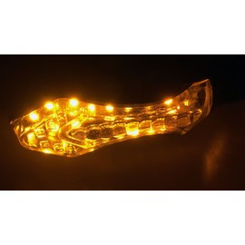 MotorToGo Black LED Motorcycle Turn Signals Clear Lens Black Arrow LED Turn Signals Lights Blinkers Compatible for Yamaha FZ07