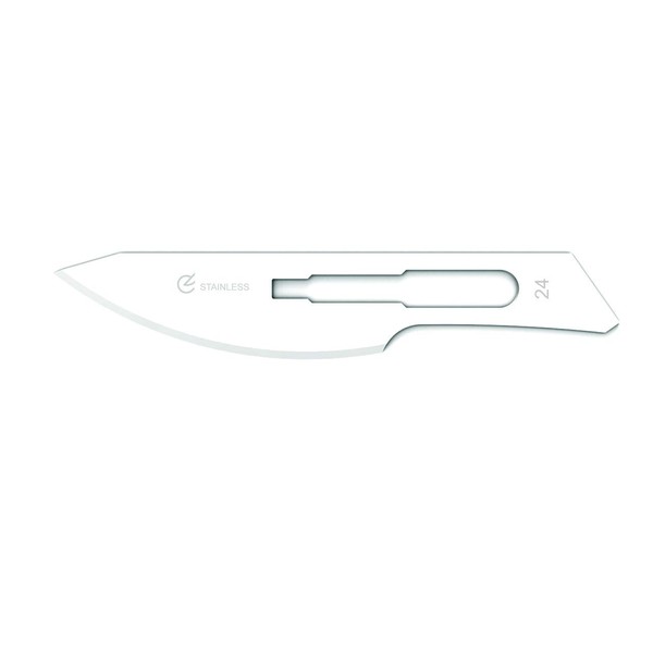 GIMA - Sterile Disposable Stainless Steel Blade No.24 Pack of