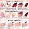 24 Stück Press on Nails Rot - Reine Farbe Kunstnägel