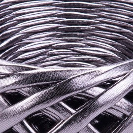 YarnArt Metallic Club Super Bulky T-Shirt Yarn - 100% Polyester, 6.35 oz / 180 gr, 60 yrds / 55 Meters - Shiny Colors for Handbags, Rugs, Chic Night Bags, Crochet (8104)