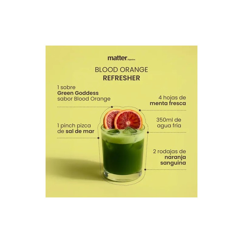 Matter Greengoddess Superalimentos Verdes Green Superfood Powder Mix, 24 Sachets