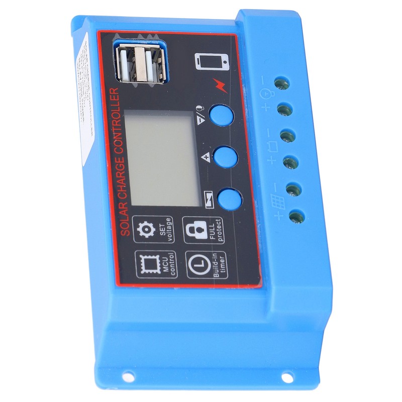 Solar Panel Charge Controller LCD Display PWM Photovoltaic Charging Regulator
